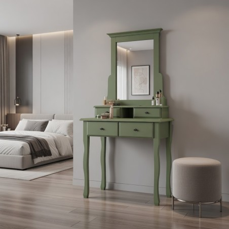 Masa machiaj lemn masiv MARA - VERDE OLIVE