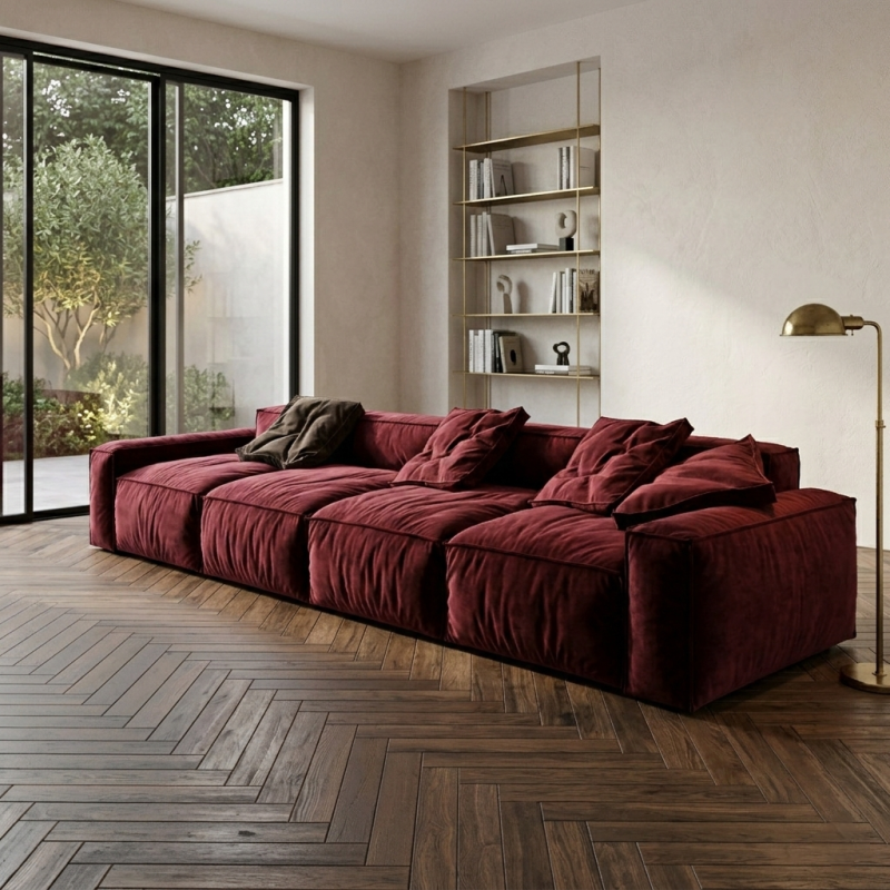 Canapea 4 locuri premium modulara ROCO, fixa