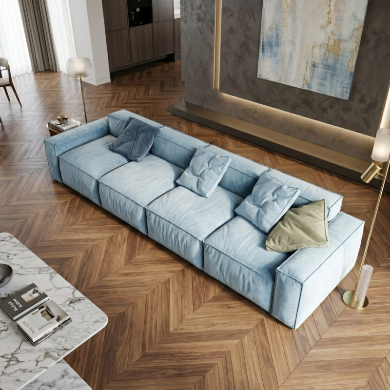 Canapea 4 locuri premium modulara ROCO, fixa