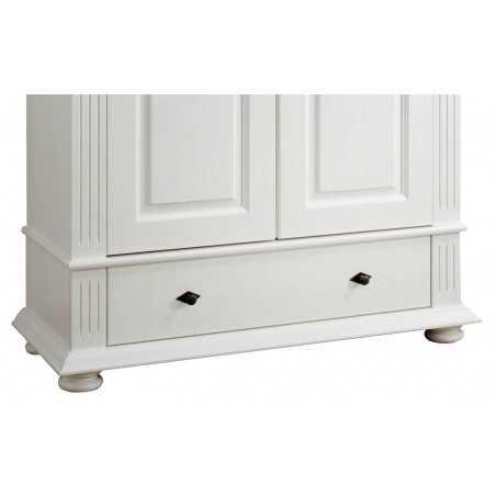 Dulap hol, alb, 2 usi, lemn masiv, Vero