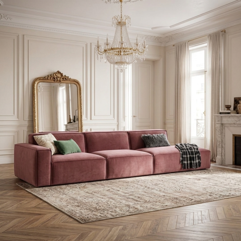 Canapea 3 locuri modulara, premium Nord