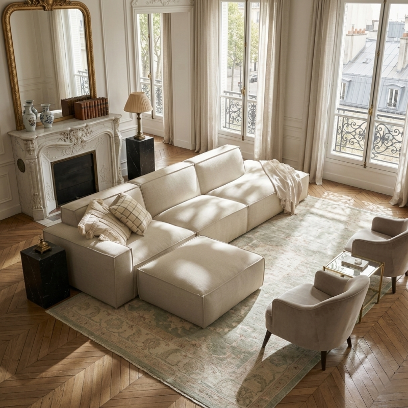 Canapea 3 locuri modulara, premium Nord