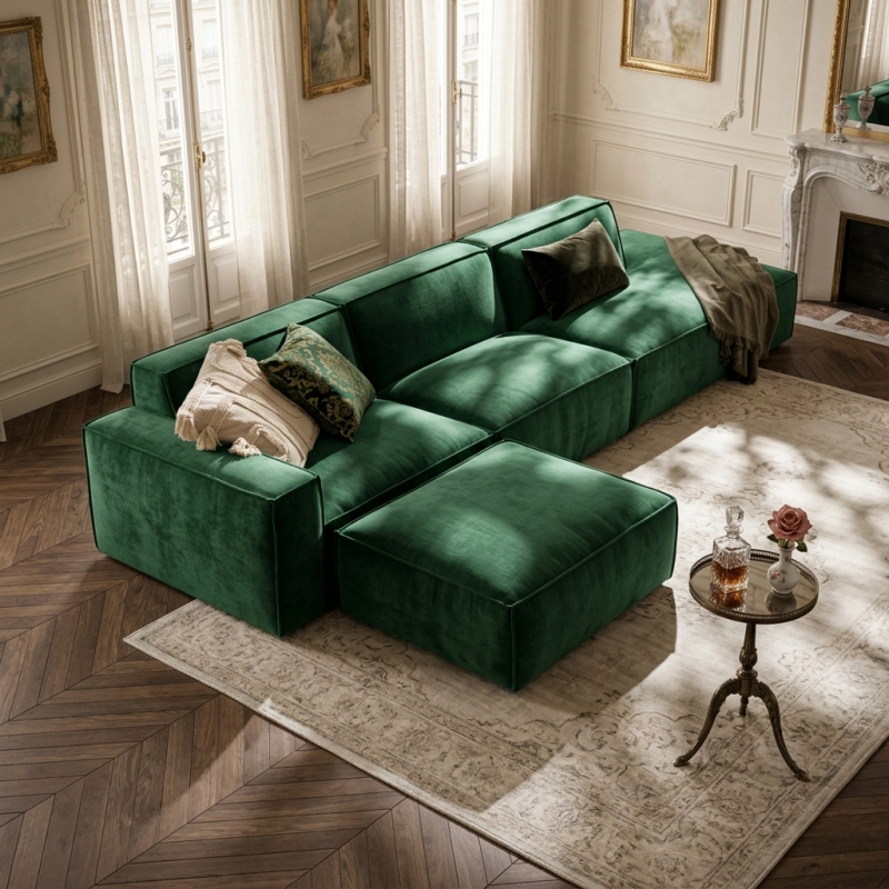 Canapea 3 locuri modulara, premium Nord