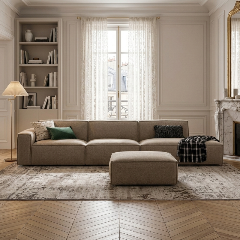 Canapea 3 locuri modulara, premium Nord