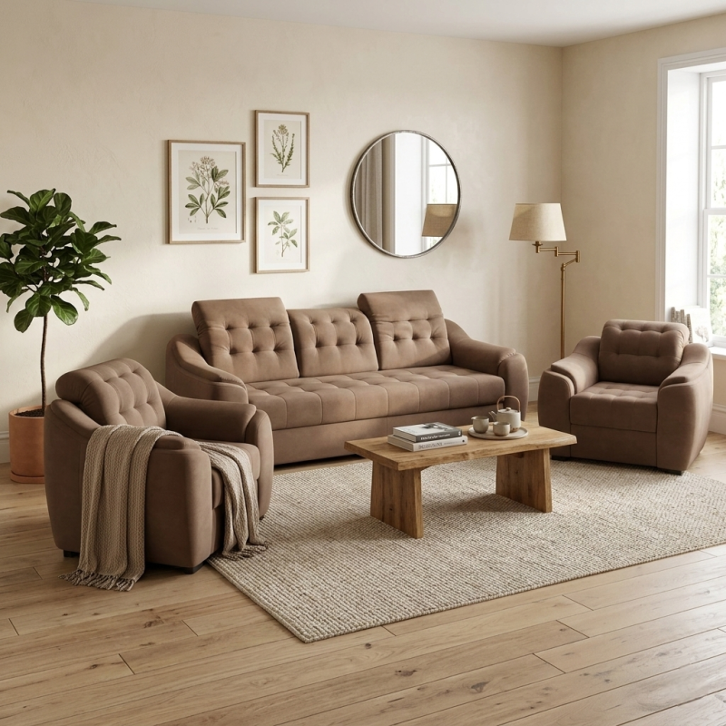 Set canapea extensibila si fotolii Antonio