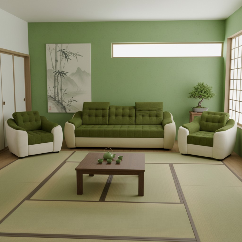 Set canapea extensibila si fotolii Antonio