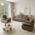 canapea extensibila venus cu brate reglabile si doua fotolii living modern