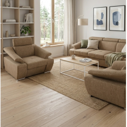 Set Toledo – Canapea extensibila si fotolii cu tetiere reglabile