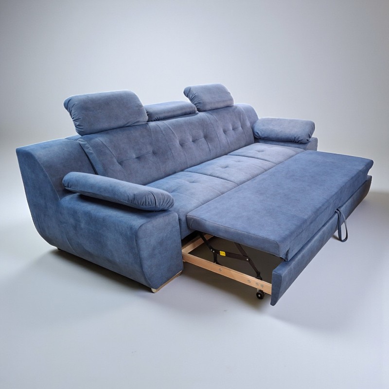 Set Canapea Extensibila cu Tetiere si Brațe Reglabile + 2 Fotolii