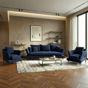 set living complet: canapea extensibilă + 2 fotolii