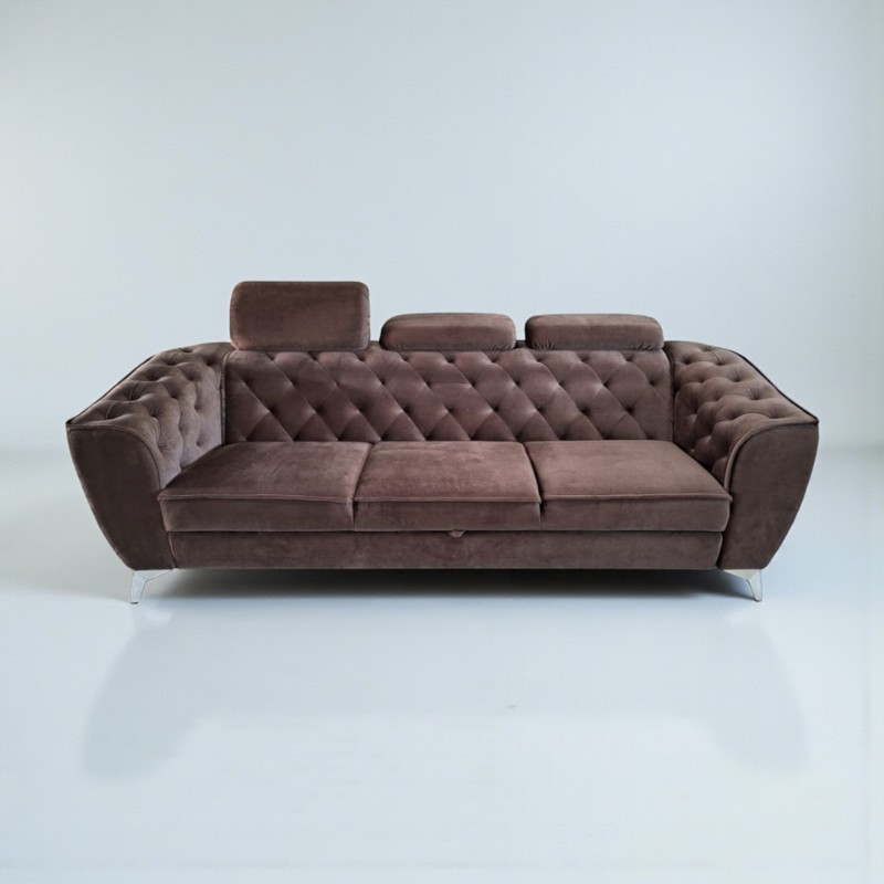 Set canapea extensibilă și fotolii LUIS | Mobilier living confortabil tip chesterfild