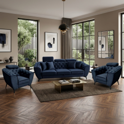 Set canapea extensibila si 2 fotolii LUIS – mobilier living modern