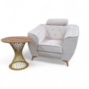 Set canapea extensibilă și fotolii LUIS | Mobilier living confortabil tip chesterfild