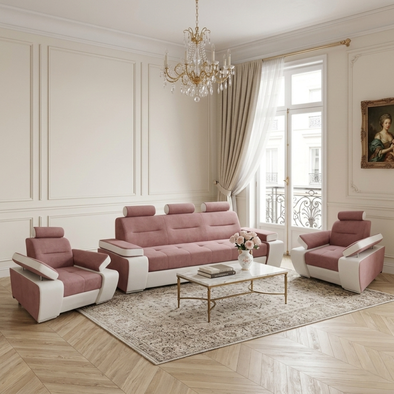 Set canapea extensibila si 2 fotolii MELISA – mobilier living modern