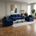 Set canapea extensibilă și 2 fotolii LUNA – mobilier living modern