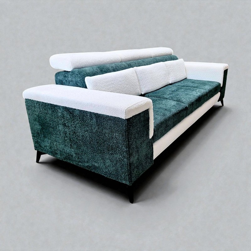 Canapea 3 locuri extensibila HERMES cu design modern si tetiere reglabile