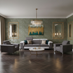 Set living HERMES – canapea / coltar extensibil si fotolii