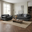 set living RUIZ canapea extensibila si doua fotolii cu brate reglabile