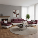 set living RUIZ canapea extensibila si doua fotolii cu brate reglabile