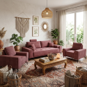 Set living BARON – canapea extensibilă și 2 fotolii elegante