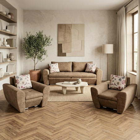 Set living SALSA – canapea extensibilă 3 locuri și 2 fotolii