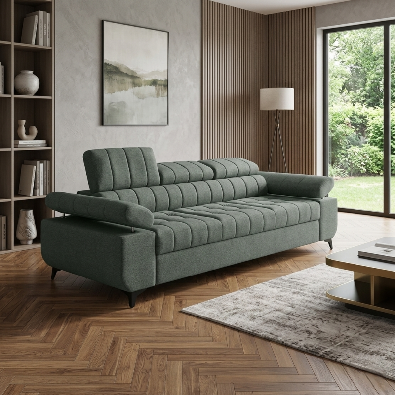 Canapea 3 locuri extensibila David, design modern