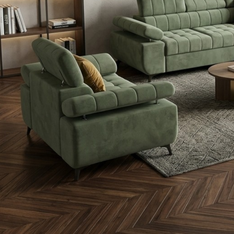 Fotoliu living modern DAVID cu tetiera reglabila