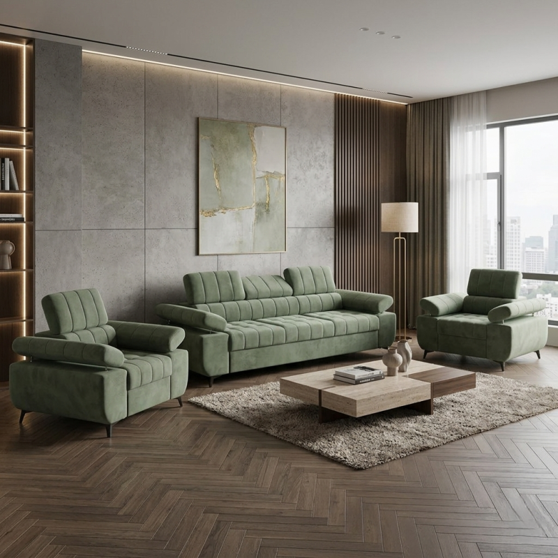 Fotoliu living modern DAVID cu tetiera reglabila