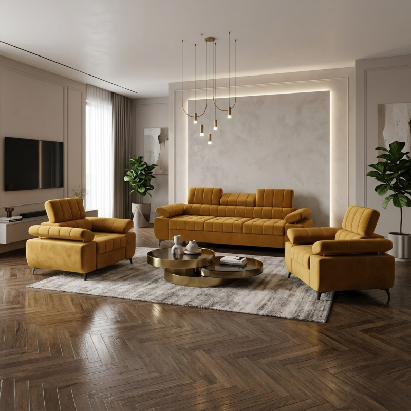 Fotoliu DAVID cu tetieră reglabilă | fotoliu modern living