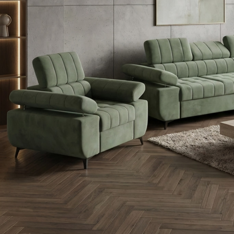 Fotoliu living modern DAVID cu tetiera reglabila