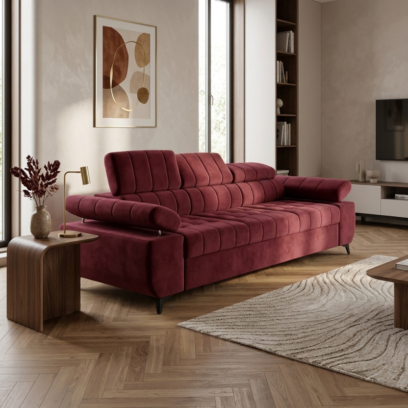 set living DAVID canapea extensibila 3 locuri si doua fotolii