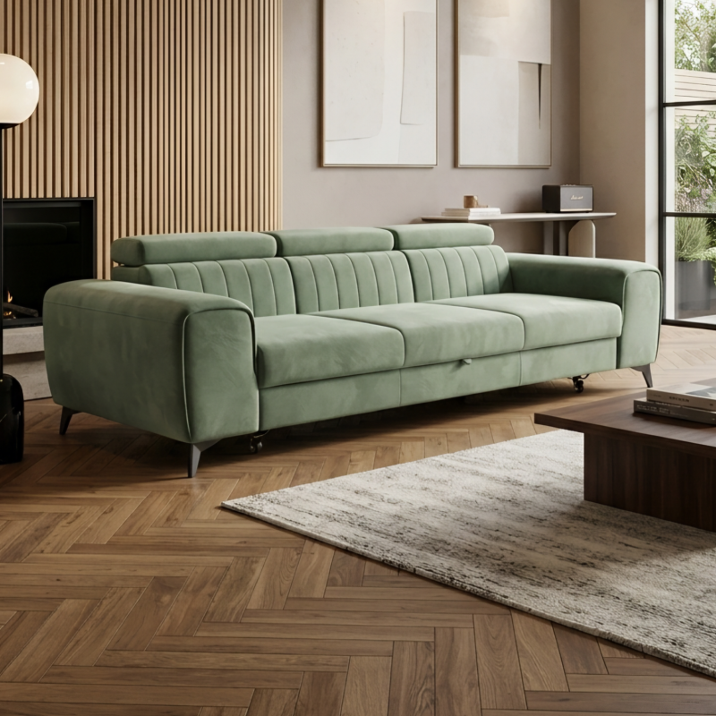 canapea extensibila CLEMENT cu tetiere reglabile