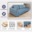 Set living Parma – canapea extensibilă și 2 fotolii moderne