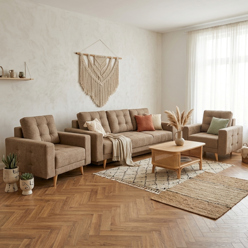 Set living PARMA – Canapea + 2 Fotolii