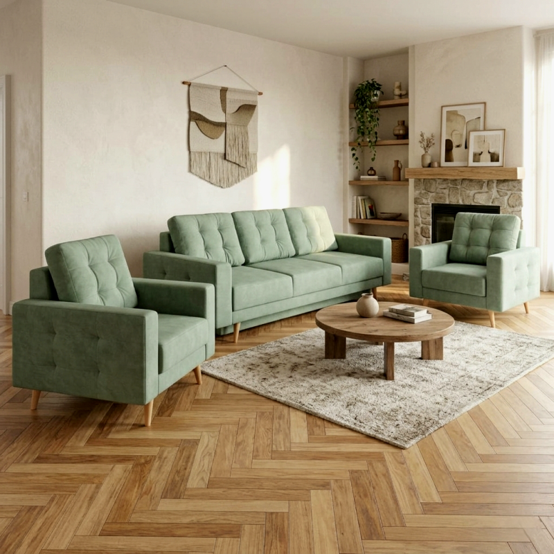 Set living PARMA – Canapea + 2 Fotolii