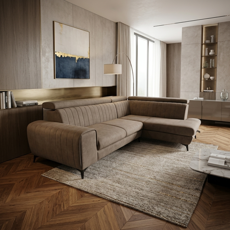 Coltar extensibil Aron cu tetiere reglabile si lada | La comanda