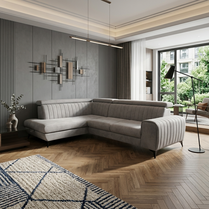 Coltar extensibil Aron cu tetiere reglabile si lada | La comanda