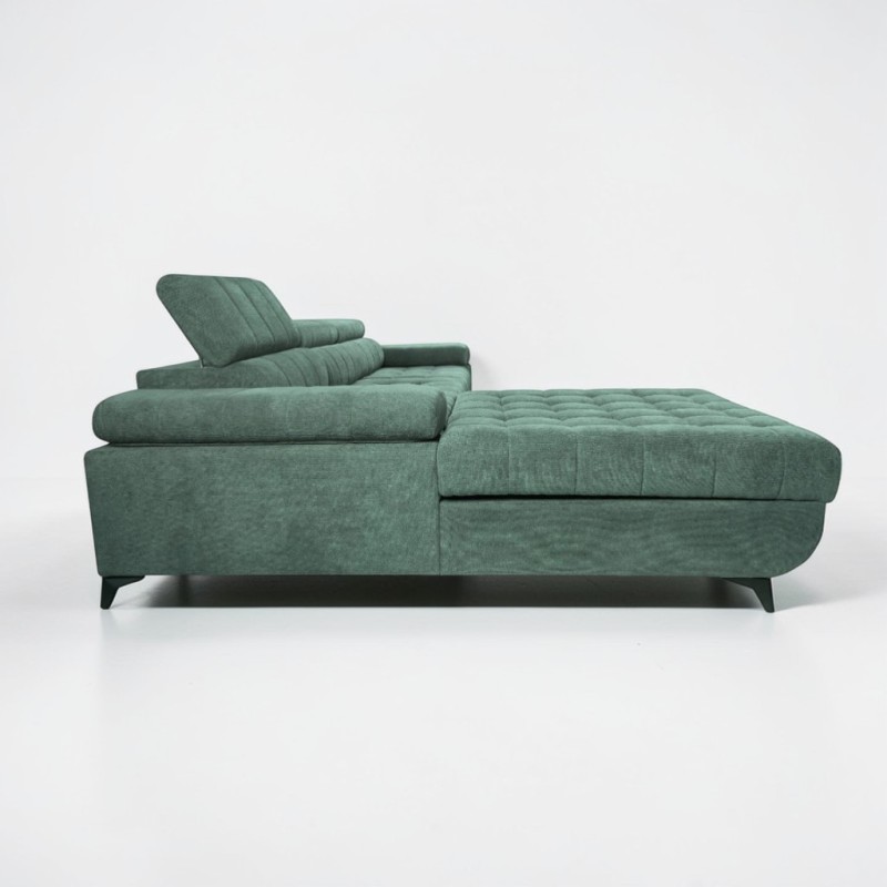 Colțar extensibil David 2 cu ladă și tetiere reglabile | La comandă