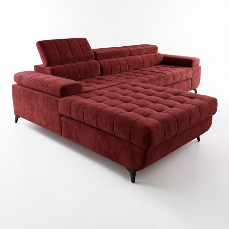 Colțar extensibil David 2 cu ladă și tetiere reglabile | La comandă