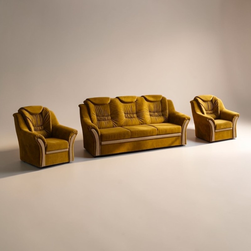 Set Canapea Extensibilă Kabir + Fotolii | Mobilier Living Clasic Elegant