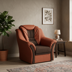 Fotoliu Kabir clasic cu spătar înalt pentru living | La comandă