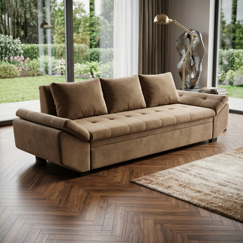 Canapea moderna living  cu 3 locuri extensibila Elixir - Sofastil.ro