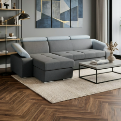 Colțar extensibil Toledo 1 cu tetiere reglabile | Confort living