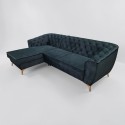 Colțar extensibil Luis 1 Chesterfield cu ladă | Elegant și rafinat