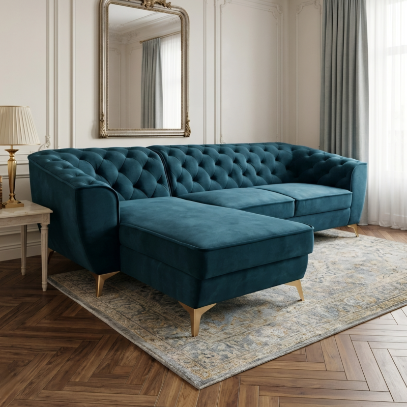 Coltar Luis 1, extensibil cu lada, 4 locuri