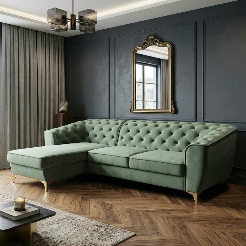 Coltar Luis 1, extensibil cu lada, 4 locuri