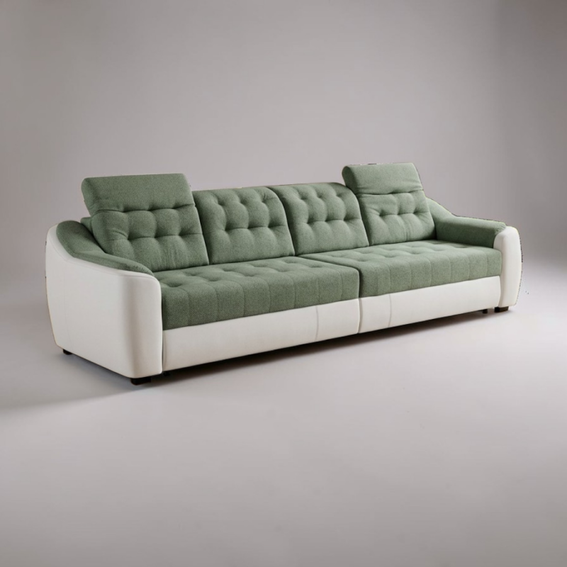 Canapea extensibilă 4 locuri Antonio cu tetiere reglabile | Living mare