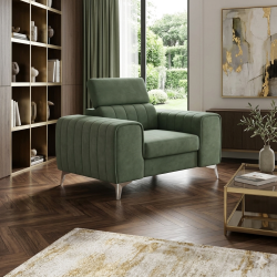 Fotoliu modern CLEMENT cu tetiera reglabila si picioare inalte