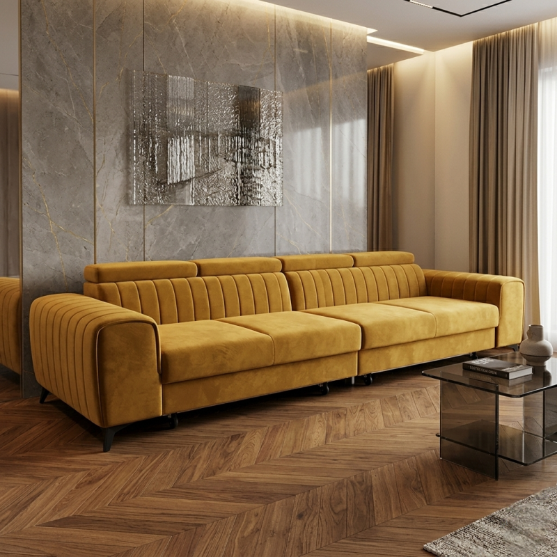 Canapea extensibila 4 locuri Clement | 2 module independente