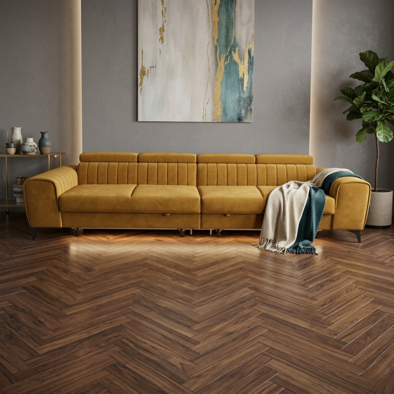 Canapea extensibila 4 locuri Clement | 2 module independente